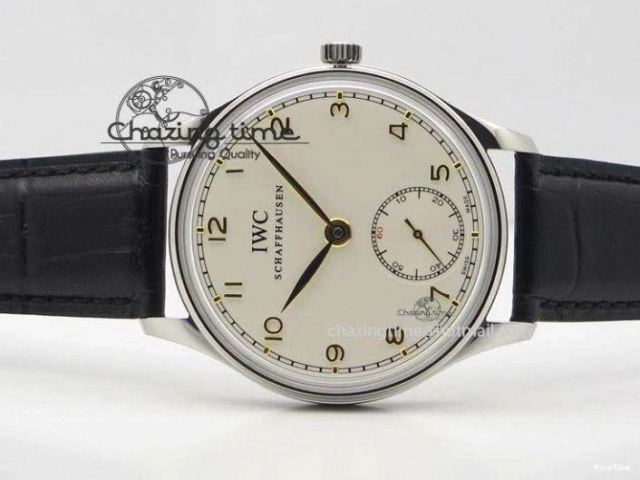 MIROTIME 0417 Sustainable Portuguese IW545408 White Dial ZF 1:1 Best Edition On Dark Blue Leather Strap 7335